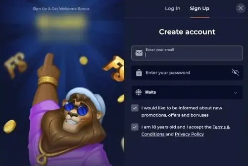 Nine Casino Registration Form