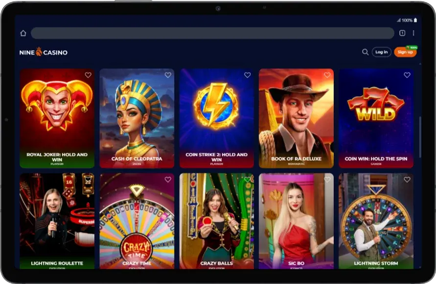 Nine Casino Application for Android