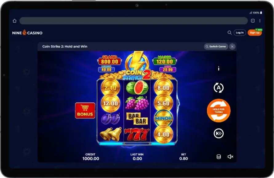 Games in Ninecasino App
