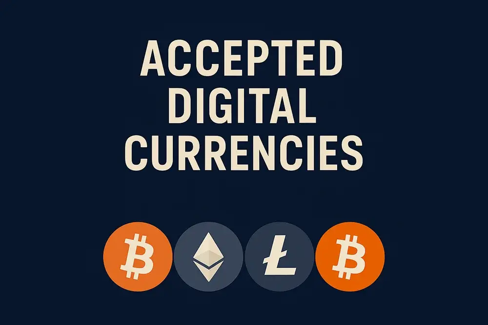 Accepted Digital Currencies at Nine Casino