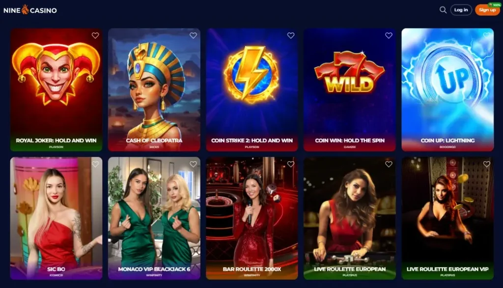 Popular in the UK Nine Casino Slots